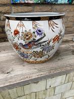 Grote chinese bloempot met vogels en bloemen, Huis en Inrichting, Ophalen, Zo goed als nieuw