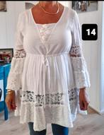 Witte blouse met kant - maat 40, Ophalen of Verzenden