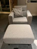 Fauteuil + hocker, Huis en Inrichting, Fauteuils, Ophalen, Zo goed als nieuw, 75 tot 100 cm, 50 tot 75 cm