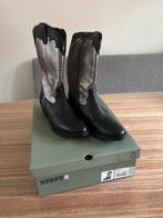 Leren western laarzen, zwart zilver van Groot maat 37, Meisje, Nieuw, Ophalen of Verzenden, Laarzen