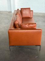 B&B Italia Charles Bank | Leer (Z.G.A.N), Bank Bankstel Sofa Zithoek Chaise Lounge Ottomane Zit Zetel, 75 tot 100 cm, Ophalen of Verzenden