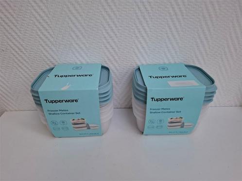 T023 Koel- en vriezer bakjes, 4 x 450 ml, Tupperware, Huis en Inrichting, Keuken | Tupperware, Nieuw, Bak of Kom, Blauw, Ophalen of Verzenden