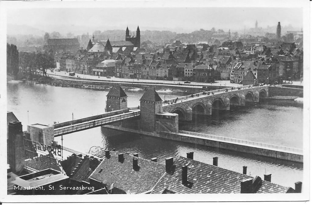Maastricht St Servaasbrug., Ophalen of Verzenden, 1940 tot 1960, Ongelopen, Limburg