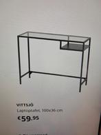Laptoptafell I sidetable, Huis en Inrichting, Tafels | Sidetables, Ophalen, Gebruikt, Glas, 25 tot 50 cm
