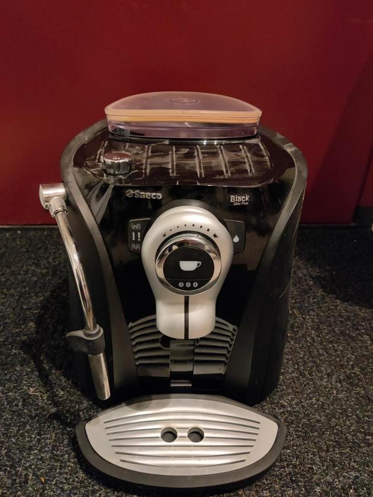 Saeco Black Giro Plus Espresso Machine, Witgoed en Apparatuur, Koffiezetapparaten, Gebruikt, Koffiebonen, Espresso apparaat, 2 tot 4 kopjes