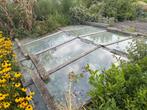 Complete platte kas compleet +/- 3.20 m breed, Ophalen, Glas, Gebruikt, Overige materialen