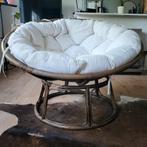 Rotan stoel, Papasan. Inclusief kussen, Ophalen, Zo goed als nieuw, Bruin, Eén