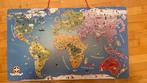 Magneetbord Wereldkaart, 2 tot 4 jaar, Zo goed als nieuw, Van hout, Meer dan 50 stukjes