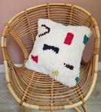 Berber kussen Azilal Marokkaans puur wol 45 x 45 cm, Nijmegen, Wit, Nieuw, Ophalen of Verzenden