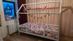 Steigerhouten bedhuisje 90x200, Kinderen en Baby's, Kinderkamer | Bedden, Ophalen, 85 tot 100 cm, Gebruikt, Lattenbodem