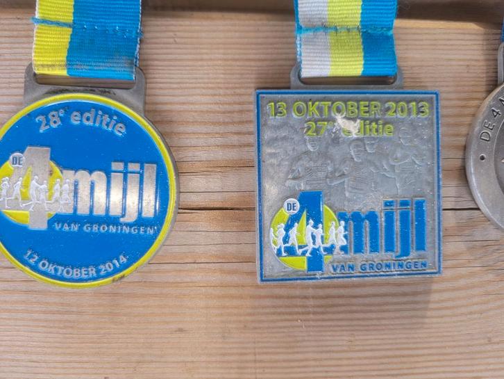 4 mijl sportmedailles +diverse evenementen:, Sport en Fitness, Overige Sport en Fitness, Ophalen of Verzenden