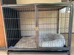Stevige bench kennel van staal, Dieren en Toebehoren, Ophalen, Zo goed als nieuw
