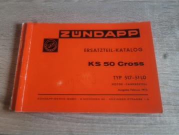 Zundapp Onderdelenboek KS 50 Cross uitgave 02-1973 beschikbaar voor biedingen