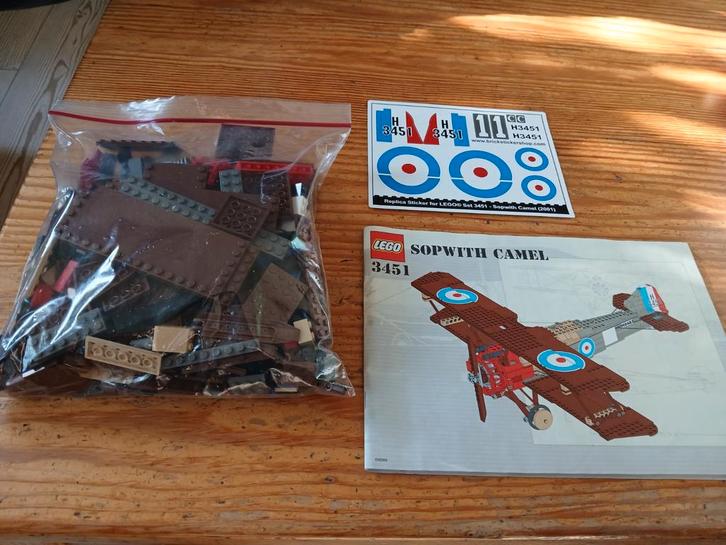 lego 3451 sopwith camel, Kinderen en Baby's, Speelgoed | Duplo en Lego, Zo goed als nieuw, Ophalen of Verzenden