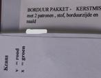 Compleet borduurpakket kandelaar met 4 kaarsen en kerstkrans, Ophalen of Verzenden, Nieuw, Patroon