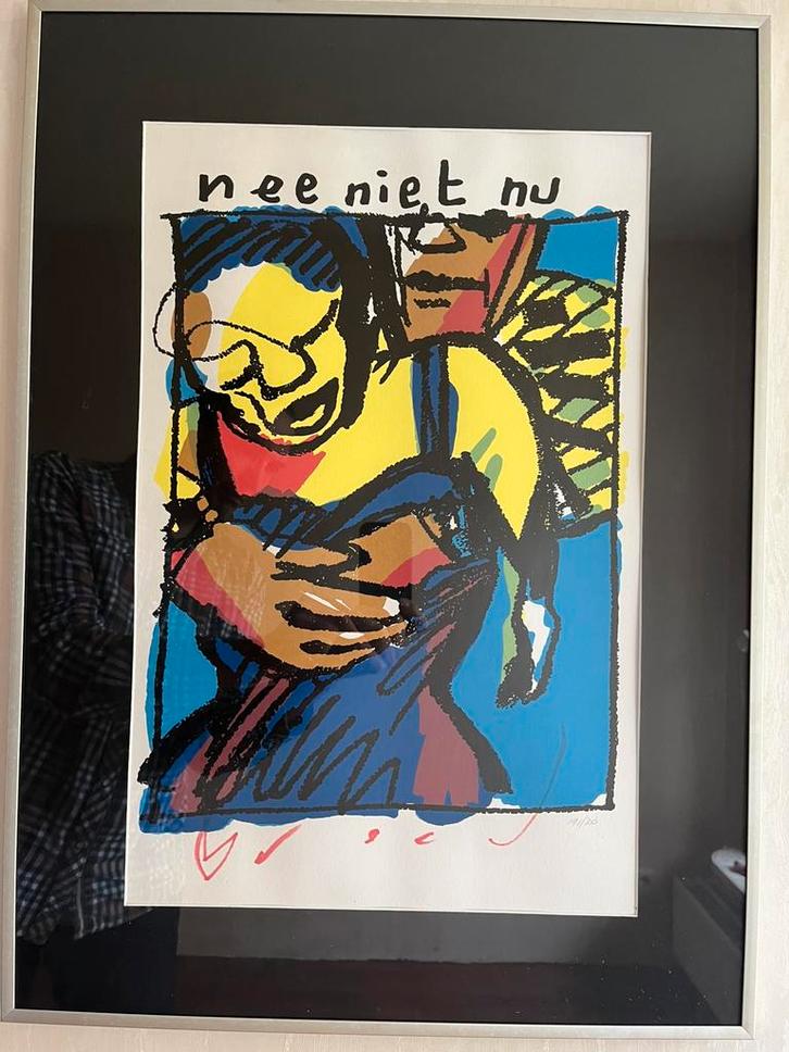 Herman Brood “Nee niet nu”, Antiek en Kunst, Kunst | Litho's en Zeefdrukken, Ophalen of Verzenden