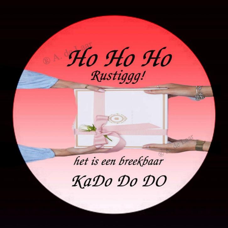Sticker | ECS 19 | Ho Ho Ho Rustigggg - Kerst, Diversen, Kerst, Nieuw, Ophalen of Verzenden