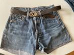 Levi’s 501 short vintage W28 lengte kort met 501 riem leer, Kleding | Dames, Blauw, Ophalen of Verzenden, W28 - W29 (confectie 36)