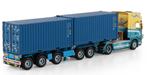 WSI SCANIA + CONTAINER TRAILER + 2X 20FT CONTAINER - VD MADE, Wsi, ., Nieuw, Ophalen of Verzenden