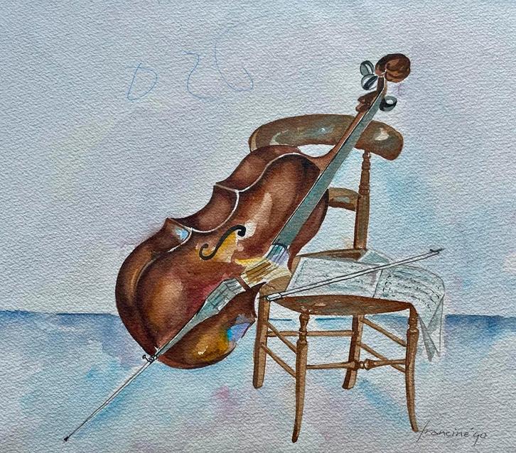 Aquarel Schilderij Ingelijst, Antiek en Kunst, Kunst | Schilderijen | Klassiek, Ophalen