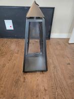 Stijlvolle metalen lantaarn, Gebruikt, Ophalen of Verzenden, Glas, Minder dan 100 cm