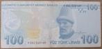 Turkije 100 lira 2009-2020, Verzenden, Overige landen, Los biljet
