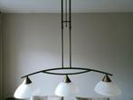 Mooie hanglamp met 3 glazen kappen, Huis en Inrichting, Lampen | Hanglampen, Ophalen, 50 tot 75 cm, Zo goed als nieuw, Glas