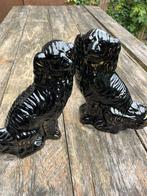 Oude Stafford hondjes zwart/goud porselein, Ophalen of Verzenden, Gebruikt, Overige materialen