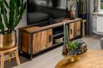 Industriële tv meubel, Huis en Inrichting, Ophalen, 100 tot 150 cm, Zo goed als nieuw, Metaal