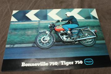 Triumph Bonneville 750 Tiger 750 verkoop folder brochure beschikbaar voor biedingen