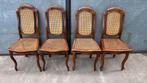 Set van 4 vintage rotan stoelen, Ophalen, Riet of Rotan, Gebruikt, Bruin