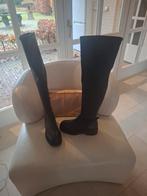 Knielaarzen, zwart leer maat 39, Ophalen of Verzenden, Zo goed als nieuw, Zwart