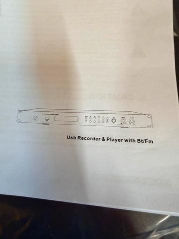 USB Recorder & Player met Bluetooth/FM - 19l” rackmodel beschikbaar voor biedingen