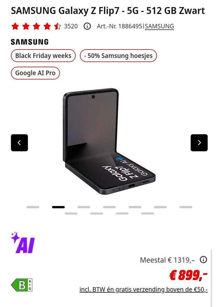 Galaxy z flip 7 512gb (nieuw + garantie), Telecommunicatie, Mobiele telefoons | Samsung, 512 GB, Android OS, 10 megapixel of meer