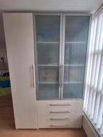Kledingkast Komplement Ikea hang en leg wit glans/glas, Ophalen, Gebruikt, 200 cm of meer, Glas