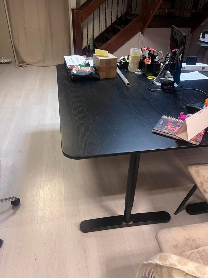 Zwart IKEA Bekant Bureau 160x80, Huis en Inrichting, Bureaus, Gebruikt, Bureau, Ophalen