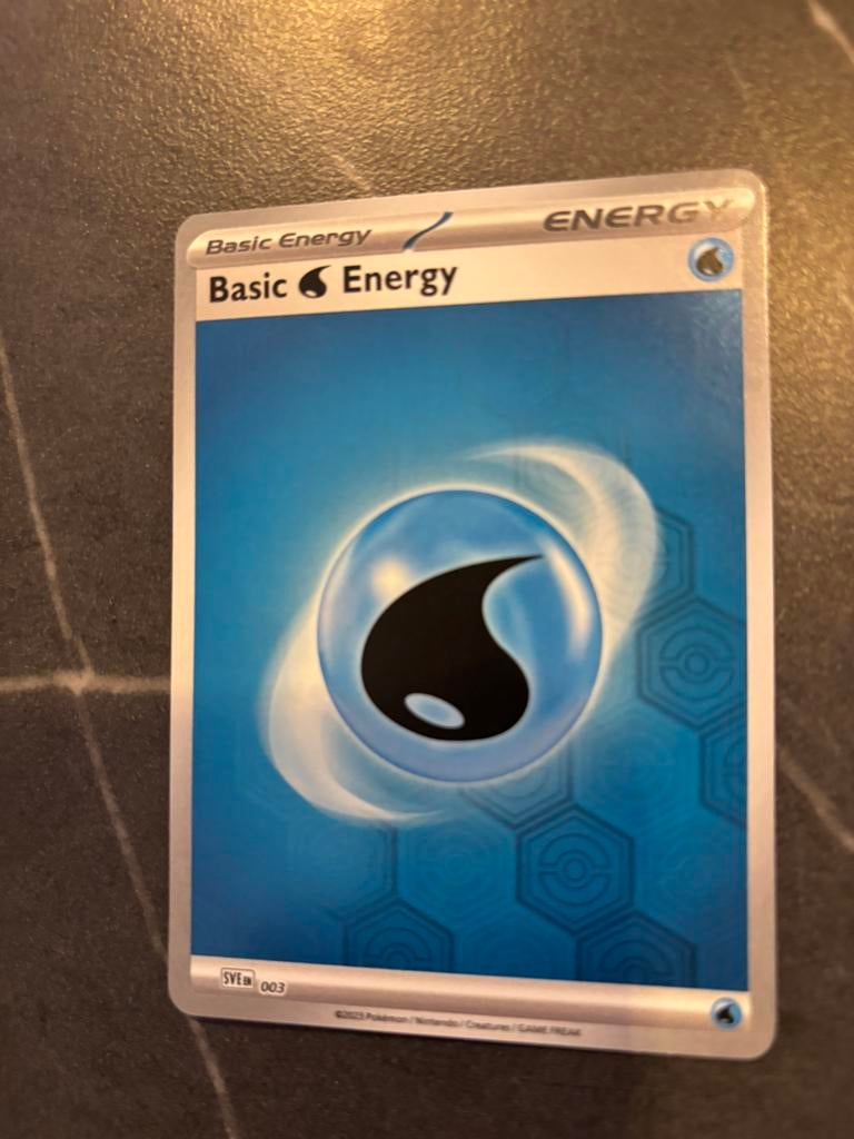 Pokémon Water Energy Reverse Holo kaart SVE EN003, Ophalen of Verzenden, Nieuw
