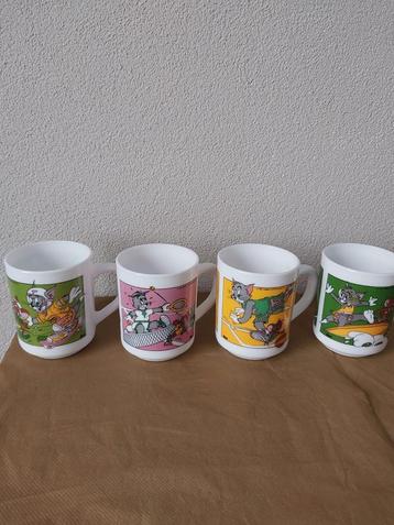 Vintage Tom & Jerry Arcopal Mokken - Set van 4 beschikbaar voor biedingen
