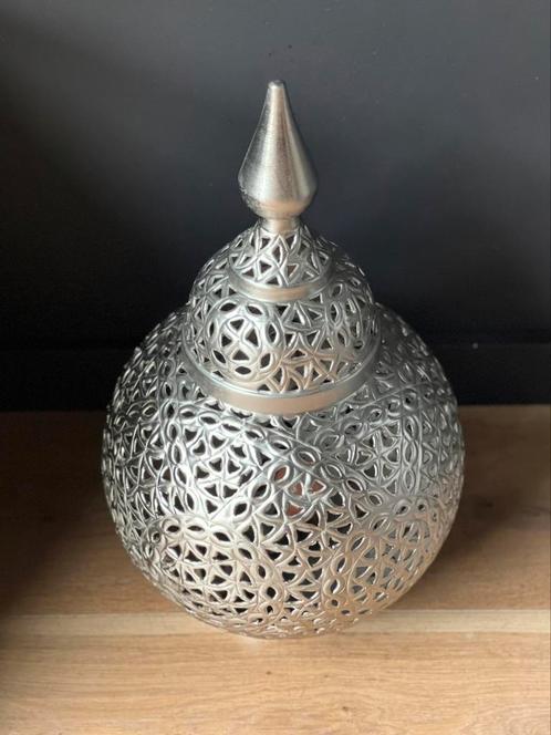 Grote tafellamp metaal oosterse look, Huis en Inrichting, Lampen | Tafellampen, Zo goed als nieuw, 50 tot 75 cm, Metaal, Ophalen of Verzenden