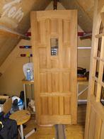 Twee massief hardhouten deuren, Ophalen, Gebruikt, 80 tot 100 cm, Buitendeur