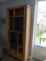 Boekenkast acaciahout met verlichting, Ophalen, Met plank(en), Gebruikt, Glas