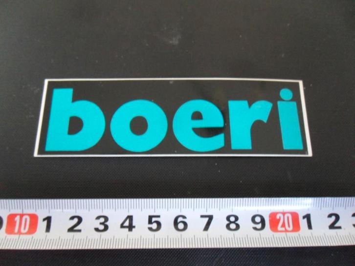 sticker BOERI helm (aqua), Verzamelen, Stickers, Zo goed als nieuw, Ophalen