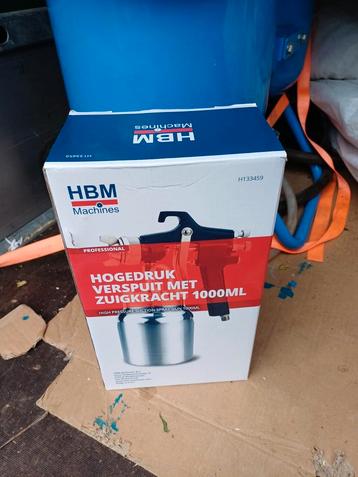 HBM Hogedruk Verfspuit met Zuigkracht 1000ml beschikbaar voor biedingen