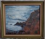 Leo van Gelder (XXe) - Rotskust - 1980, Antiek en Kunst, Kunst | Schilderijen | Klassiek, Ophalen of Verzenden