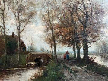 Te koop: landschap met boerderij aan het water beschikbaar voor biedingen