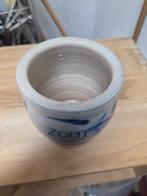 Oude aardewerk zoutpot met blauwe decoratie, Antiek en Kunst, Ophalen of Verzenden