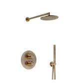 Inbouwdouche nieuw Salenzi Geborsteld Messing Goud 30 cm, Ophalen of Verzenden, Zo goed als nieuw, Douche