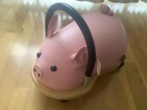 Wheelybug varken houten loopauto loopwagen speelgoed, Kinderen en Baby's, Speelgoed | Houten speelgoed, Zo goed als nieuw, Duw- of Trekspeelgoed