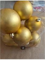 8 mat gouden kerstballen, Diversen, Kerst, Onbekend, Ophalen of Verzenden, Zo goed als nieuw, Losse verkoop