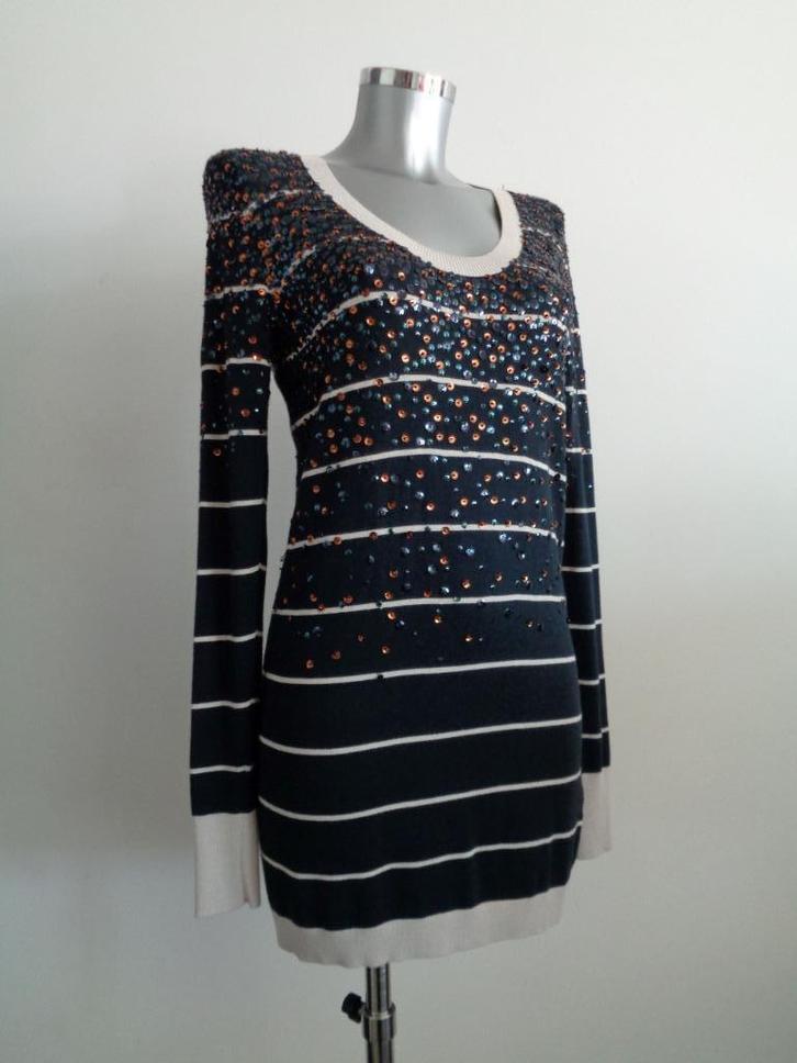 LIU JO trui marine met pailletten - maat XS/S Nieuw kaartje, Kleding | Dames, Truien en Vesten, Nieuw, Maat 36 (S), Blauw, Ophalen of Verzenden